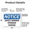 Signmission Safety Shower Eyewash Station, 24 in W x Rectangle, Plastic OS-2PACK-NS-P-1824-L-18222 - alternate 3